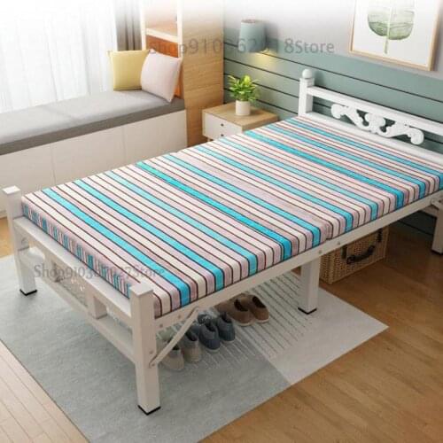 Folding Bed Single Bed Office Nap Double Room Portable 1.2m Household Lunch Break Splicing Bed