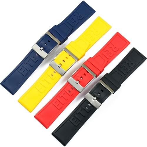 22mm24mm sports rubber strap mens watch accessories pin buckle for Breitling Avenger Blackbird Super Ocean wristband watch band