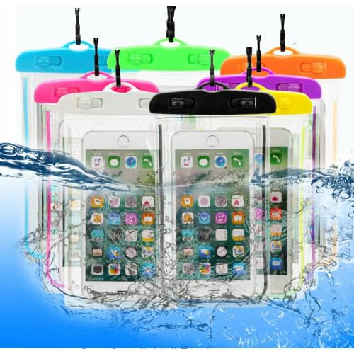 Universal Clear Mobile Phone Dry Pouch Waterproof Underwater PVC Cell Phone Bag for Swimming Diving Water Sports Phone Case Bag
