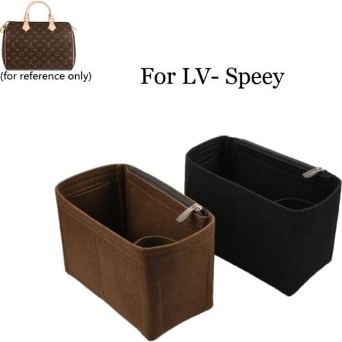 For SPEEDY 25 30 35 Felt Insert Bag Women Insert Organizer Handbag Organizer with pockets for Cosmetics Makeup Bag Organizers