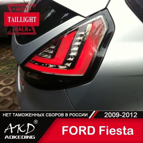 Tail Lamp For Car FORD Fiesta 2009-2012 Hatchback LED Tail Lights Fog Lights Day Running Light DRL Tuning Cars Accessories