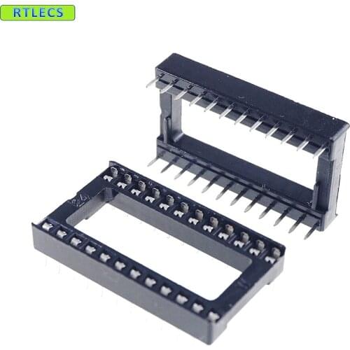 10 pcs / Lot 0.100" 2.54mm IC socket Wide 24 Position 2x12 24 Pin Row spacing 15.24 mm DIP Through hole solder PCB