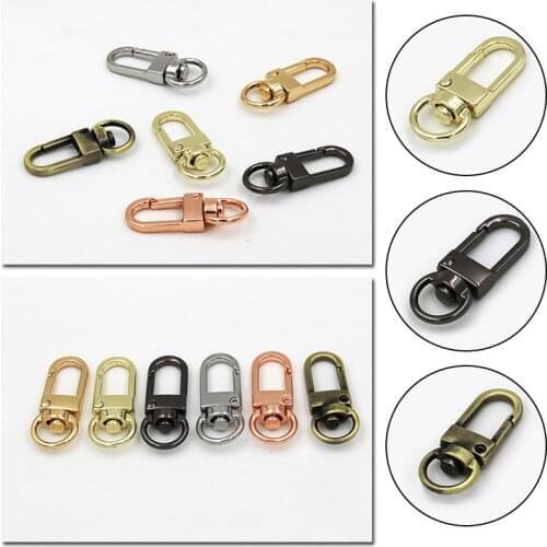 10PCS Key Buckles Clasps Hooks Clips Swivel Metal Mutifunction DIY Accessories Handmade For Bag Keychain Making Useful hook