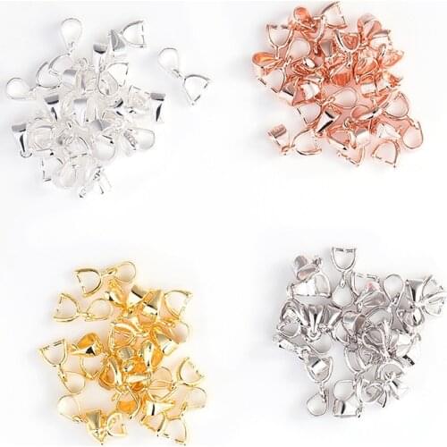 2pcs 925 Sterling Silver Pendant Clip Clasps 12mm 14.5mm Rose Gold/Gold/Silver Necklace Charm Hook Holder DIY Jewelry Findings