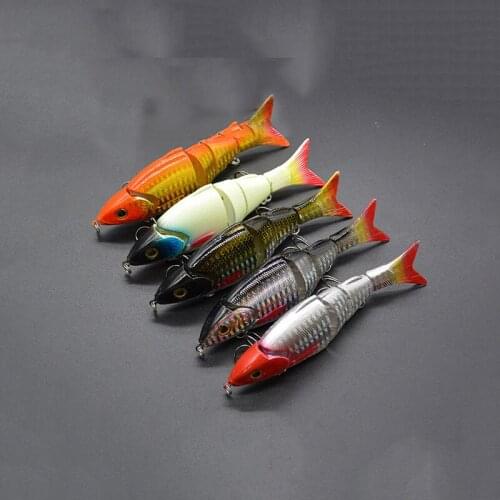 20g/12cm Bionic Multi-section High Quality Plastic Fishing Bait 4 Segments Anti-Corrosion Freshwater Fishing Lure Hard Bait