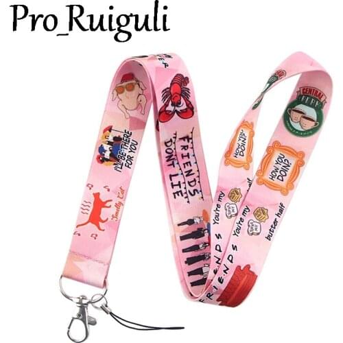 30pcs Friends Tv Show Classical Style Lanyard keys The 90s Phone Working Badge Neck Strap With Phone Hang Rope webbing ribbon
