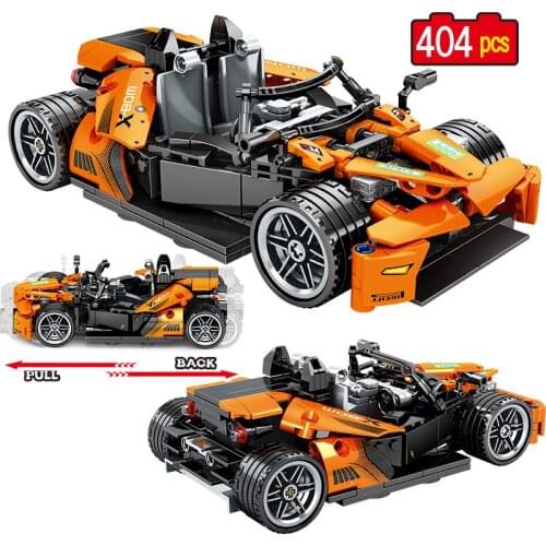 404pcs City Technical Mechanical Supercar Racing Car Building Blocks Sports Speed Vehicle Bricks Toys For Boys Gifts