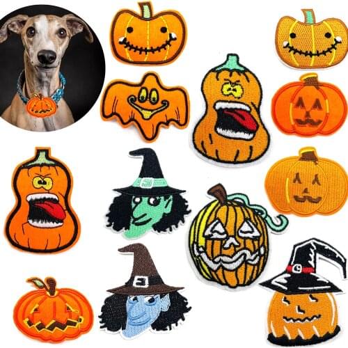 50/100pcs Halloween Dog Accessories Dog Cat Collar Pumpkin Charms Removable Collar Accessories Small Dog Grooming Accessories