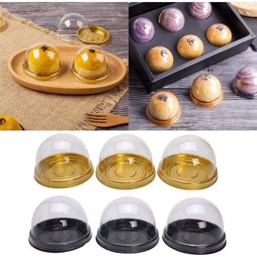 50pcs Cupcake Box Clear Plastic Cake Packing Boxes Mini Cupcake Cases Muffin Pod Dome Cup Case Party Cake Mold Deco Tools