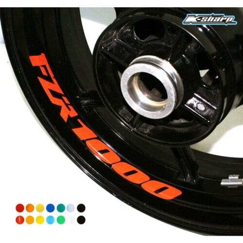 8X custon inner rim decals wheel reflective Stickers stripes For YAMAHA FZR 1000