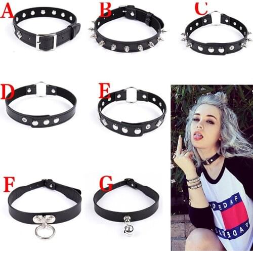 Black Adjustable PU Leather Neck Collar With O-shape Steel Ring Bondage Restraint Adult Game Sex Toys For Lover Erotic Products