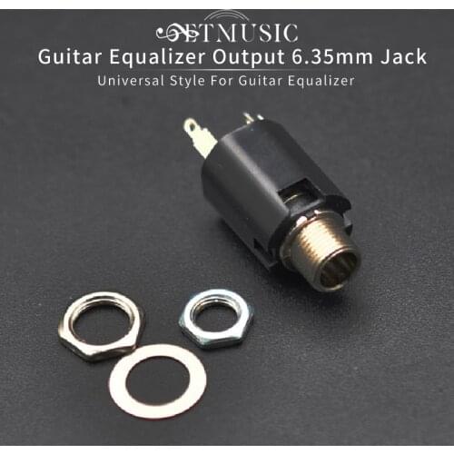 5pcs Black Guitar Endpin Jack 6.35 input for Any Guitar EQ Pickup Output