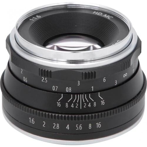 Lightdow 35mm F1.6-F16 APS-C Manual Prime Camera Lens for SONY E Mount A6500 A6300 A6100 A6000 NEX-7 NEX-6 Olympus M4/3 FX Mount