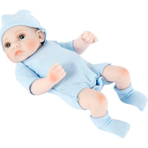 Reborn Baby Doll 27CM Soft Silicone adorable Lifelike toddler Babies Toys for Girl Boys Kids Toddler Educational Birthday Gift