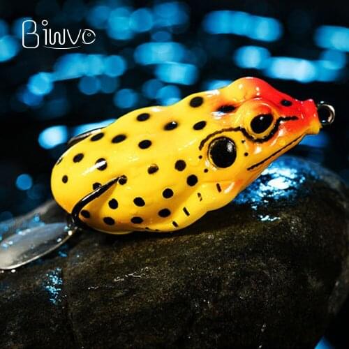 BIWVO 5CM Frog Artificial Sofe Lure With Hook Silicone Floating Bait All Goods About Fish Swimbait Fishing Accessories