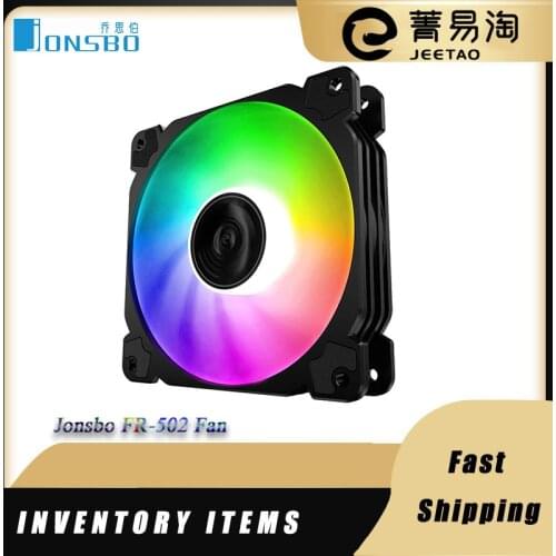 Jonsbo FR-502 12cm ARGB 5V 3PIN Cooling Fan12V PWM 12cm RGB Aura Led CPU cooler fan 10 LED Lamp Beads Colorful LED Light Effect
