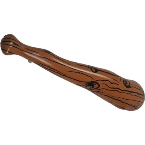 Brown Striped Inflatable Baseball Bat Children Interactive Confrontation Toy XXFE