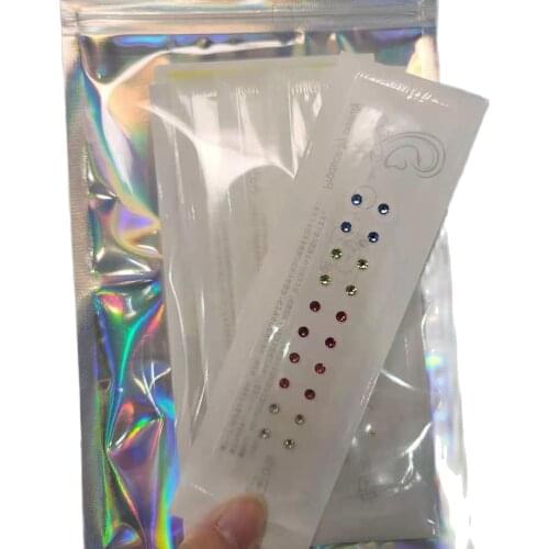 Lose Weight Cosmetic Multicoloured Colorful Rainbow Crystal Ear Stick Ear Acupuncture Paste for Ear Points Beauty Treatment