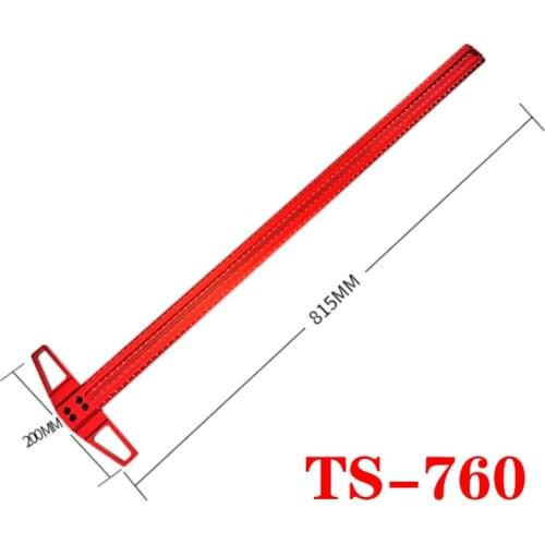 30" Scribing Ruler Aluminum Alloy T Type Hole Ruler Precision Marking T-Rule Carpenter Measuring Tool for Positioning of Mortise
