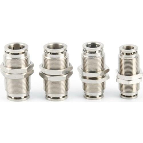 Copper nickel plated pneumatic connector hose connector plastic connector compressor push in quick release pipe 4 6 8 10 12mm PM