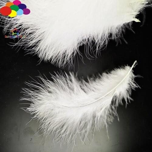 Milk white Macarons Color Turkey Feathers 100 Pcs Diy Fluff Imported for Wave Ball Gift Box Dream Catcher Material