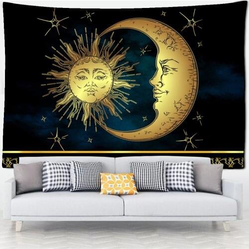 Wall Hanging Gobelin Moon hippie Tapestry Beach Throw Camping Traveling Yoga Rug Paisley Mandala Indian boho decor tapestry