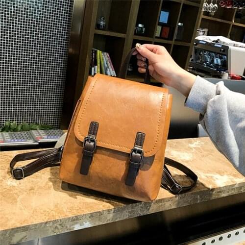 2021 Newest Backpack Creative Matte Contrast Color Backpack Female Campus Leisure Wild Mini Backpack Travel Bag