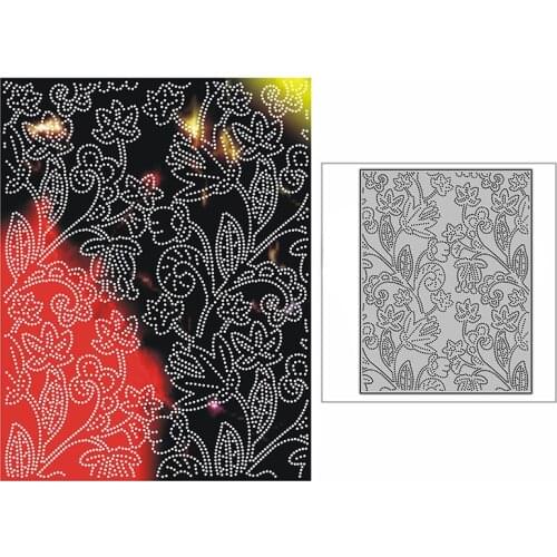 New Spotted Dainty Flowers Background Plate Craft Embossing Mold 2021 Metal Cutting Dies for DIY Scrapbooking Album Card Making