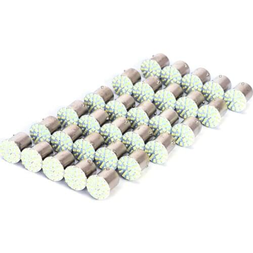 New 10pcs BA15S P21W 1156 22 LED 3014 SMD Car Auto Tail Side Indicator Lights 12V White Reverse Brake Light Bulb Parking Lamp