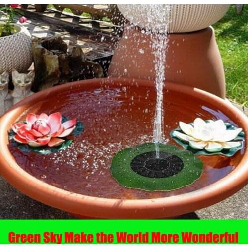 Max Spray Height 70CM Floating Lotus Flower Leaf Pool Pond Outdoor Solar Panel Home Garden Decoration Garden Water Fountain