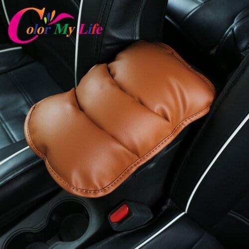 Color My Life Center Console Arm Rest Seat Box Padding Protective Soft PU Mats For Nissan for Ford Chevrolet for Honda Kia Lada
