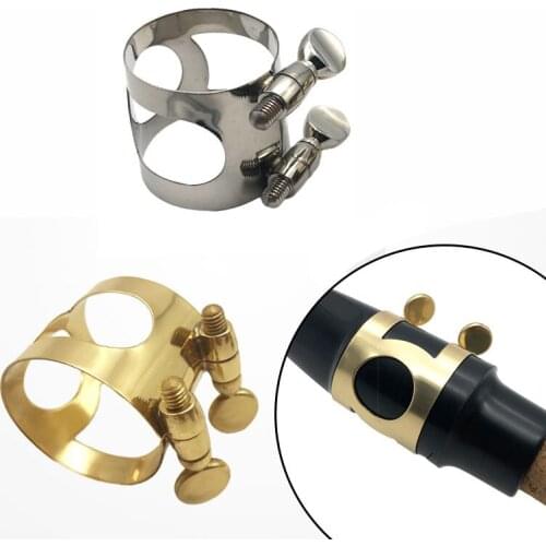Plating Alto Eb Saxophone Mouthpiece Ligature Clip Clarinet Woodwind Instrument Accessories Brass Ligature Fastener Replacement