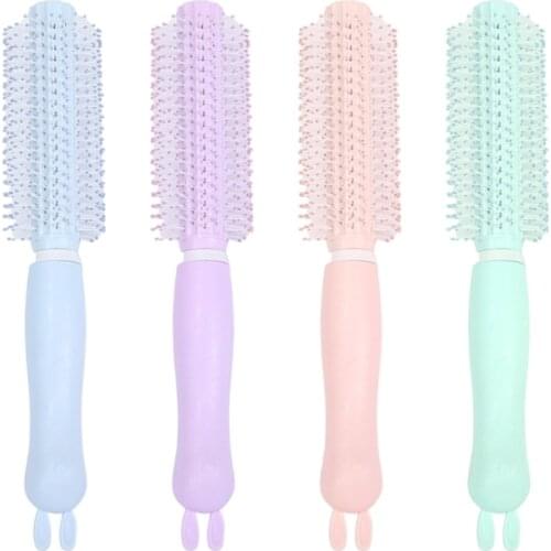 Portable Women Round Hair Care Brush Hairbrush Salon Styling Dressing Curling Comb Wavy Beauty Roll Brushes Home Use