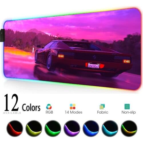 Setup Gaming Rgb Led Gaming Mouse Pad Red Skyrim Led Mousepad Rgb Led Deskmat Rgb Carpet Led Keyboard Mat Retrowave DropShipping