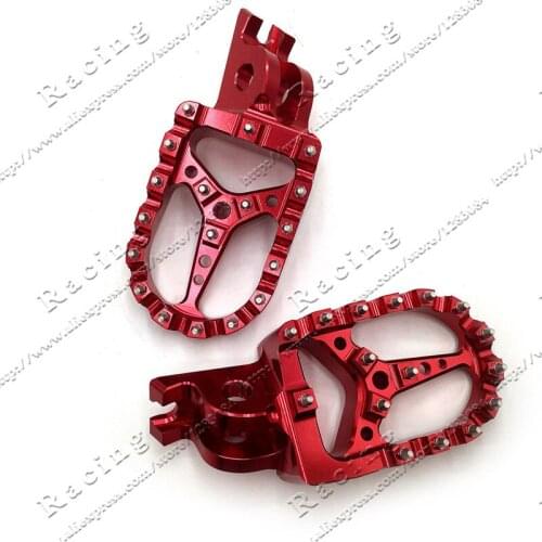 Billet MX Wide Foot Pegs Rests Pedals X Bridge CR125 /250 CRF450X CRF230F CRF250R L M CRF250X CRF450R Dirt Bike Motocross Enduro