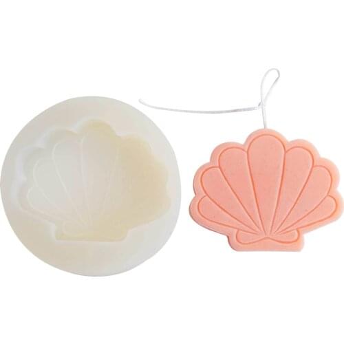 Silicone Candle Mold DIY Geometric Shell Conch Handemade Scented Candle Mould Fondant Cake Decorating Tools Clay Resin Art Mould