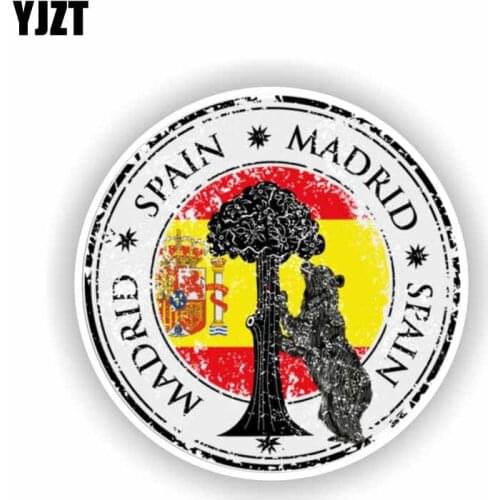 YJZT 13CM*13CM Funny Spain Madrid Decal Car Window Personality Car Sticker Decal 6-2200