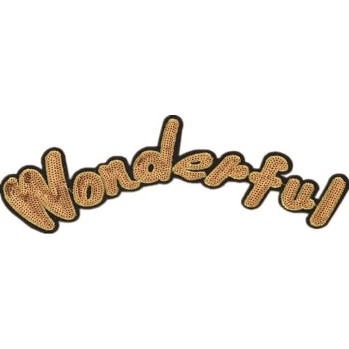 Wonderful Sew On Patches For Clothing Sequins Large Biker Badge Embroidery Letter Sequined Patch Clothes Stickers Strange things