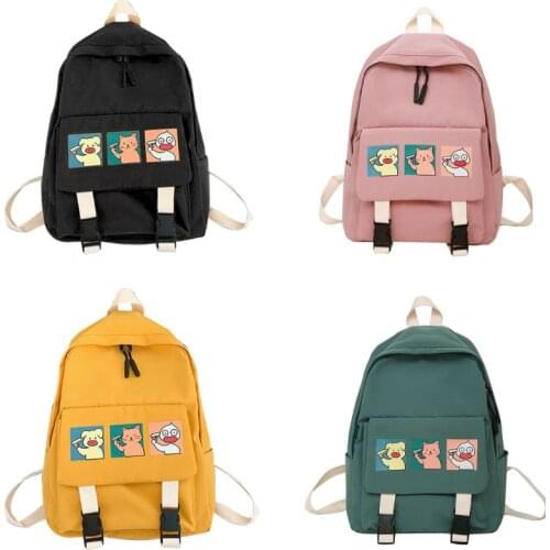 Women Cartoon Backpack Nylon Casual Rucksack for Teenage Girls Female School Shoulder Bag Bagpack