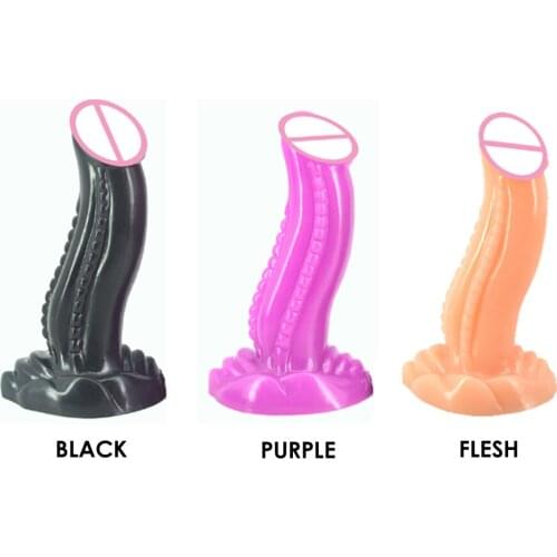 Animal Dildo Dinosaur Penis Sucker Unsmooth Surface Curved Dildo Sex Toys For Women Erotic Products Anal Massage Butt Plug