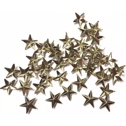 100 Pcs Star Studs Metal Claw Beads Nailhead Punk Rivets With Spikes (20 mm)