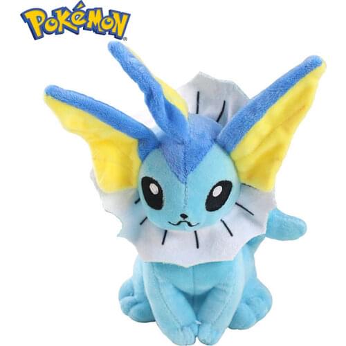 18CM Kawaii Peluche Anniversaire Pokemon Vaporeon Plush Dolls Cute Movie Anime Pokémon Short Stuffed Cartoon Girl Gift Kids Toy