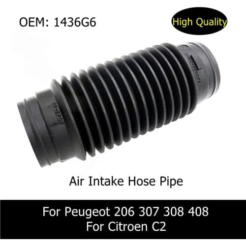 Genuine Brand New 1.6 Air Filter Air Intake Hose Pipe 1436G6 For Peugeot 206 307 308 408 Citroen C2 Freee Shipping