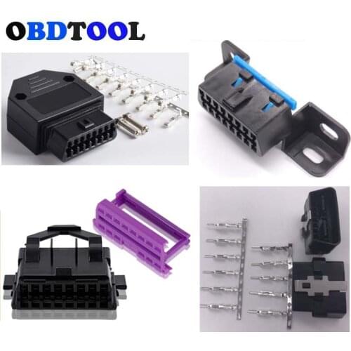 Car Auto OBD OBD2 OBDII Female Male connector J1962f Plug OBD 2 16 PIN With Terminal OBD2 Socket Plug Diagnostic Interface
