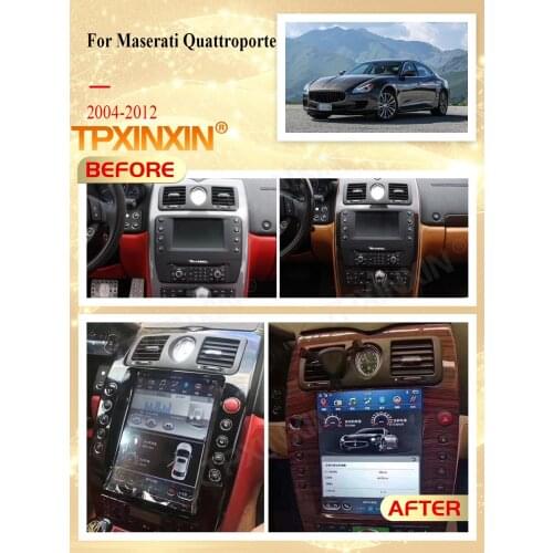 Carplay Tesla Screen Android Multimedia For Maserati Quattroporte 2004 2005 2006 2007 2008 2009 2010 2011 2012 Player Head Unit