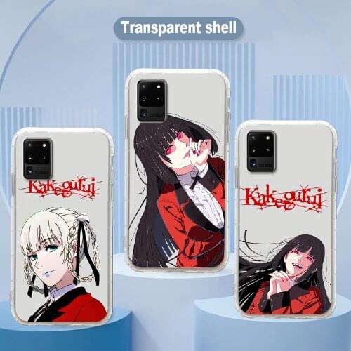 Kakegurui Anime Phone Case Transparent For Samsung Galaxy Note 4 8 9 10 20 S8 S9 S10 S10E S20 Plus UITRA Ultra transparent