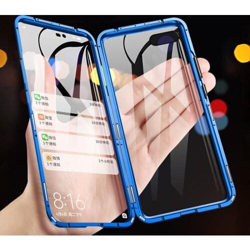For Huawei Honor 10 V10 V20 Magnet Adsorption Double Glass For Honor 10i Honor 10 Lite Tempered Glass Double Sided phone case