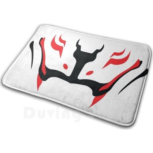 Kitsune Fang Carpet _ Red Mat Rug Carpet Anti-Slip Floor Mats Bedroom Japanese Japanese Culture Traditional Asia Anbu Anime Fox