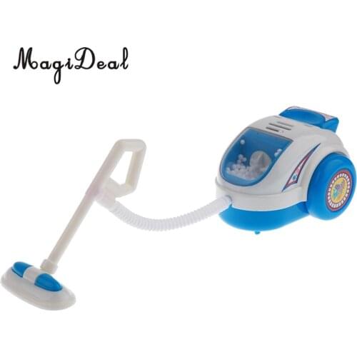 MagiDeal Plastic Simulation Miniature Home Appliance for Kids Children Pretend Role Play Furniture Toy - Blue Vacuum Cleaner