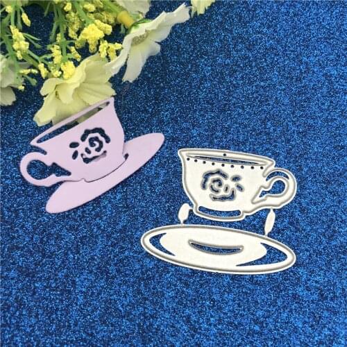 Metal Cutting Dies Teapot Teacup Stencils for DIY Scrapbooking Album Paper Card Decorative Craft